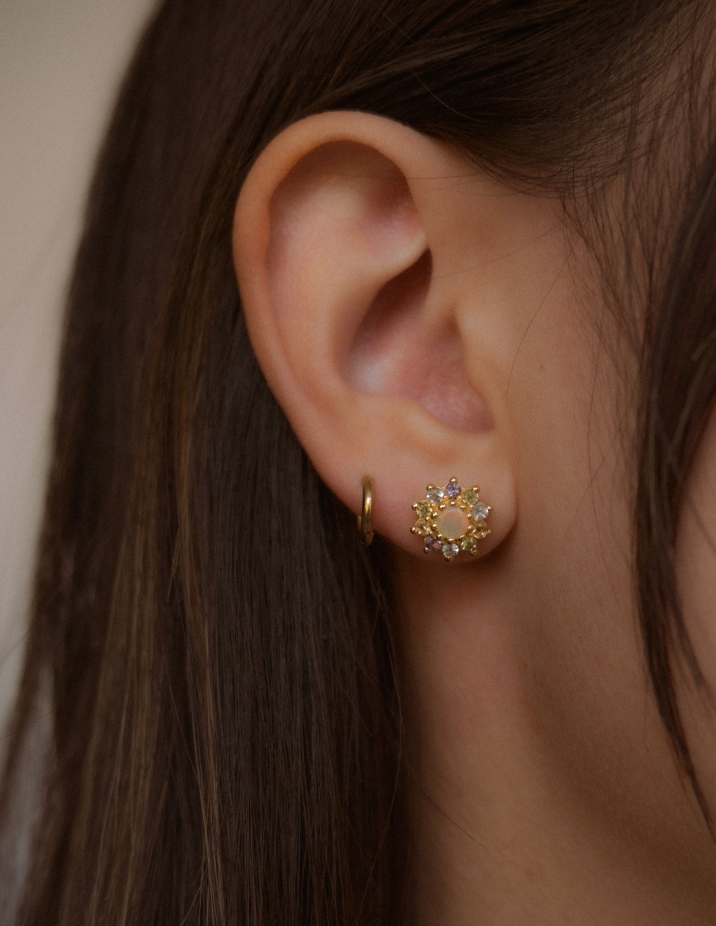 Sun Studs in Gold