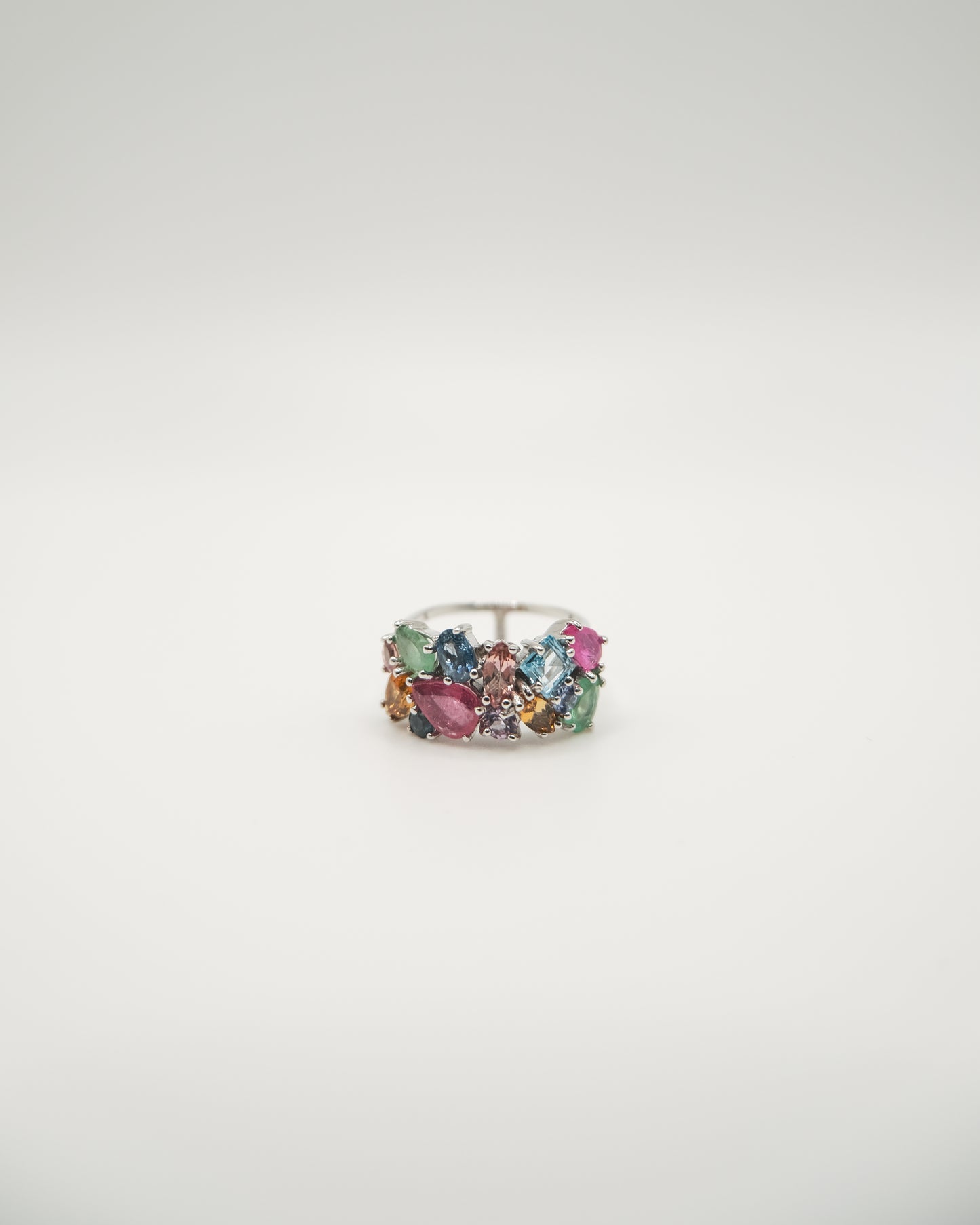 Gem Cocktail Ring in Silver