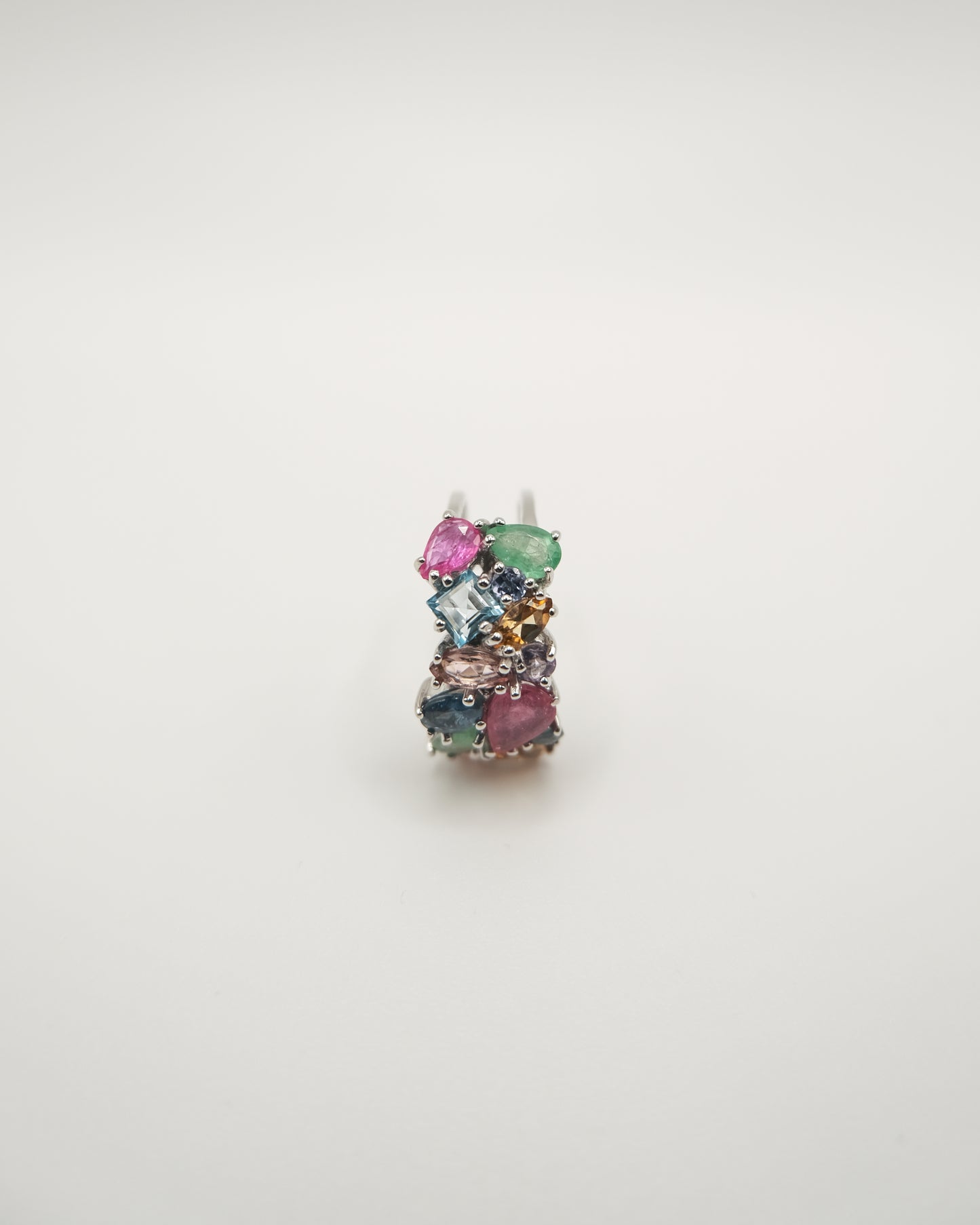 Gem Cocktail Ring in Silver