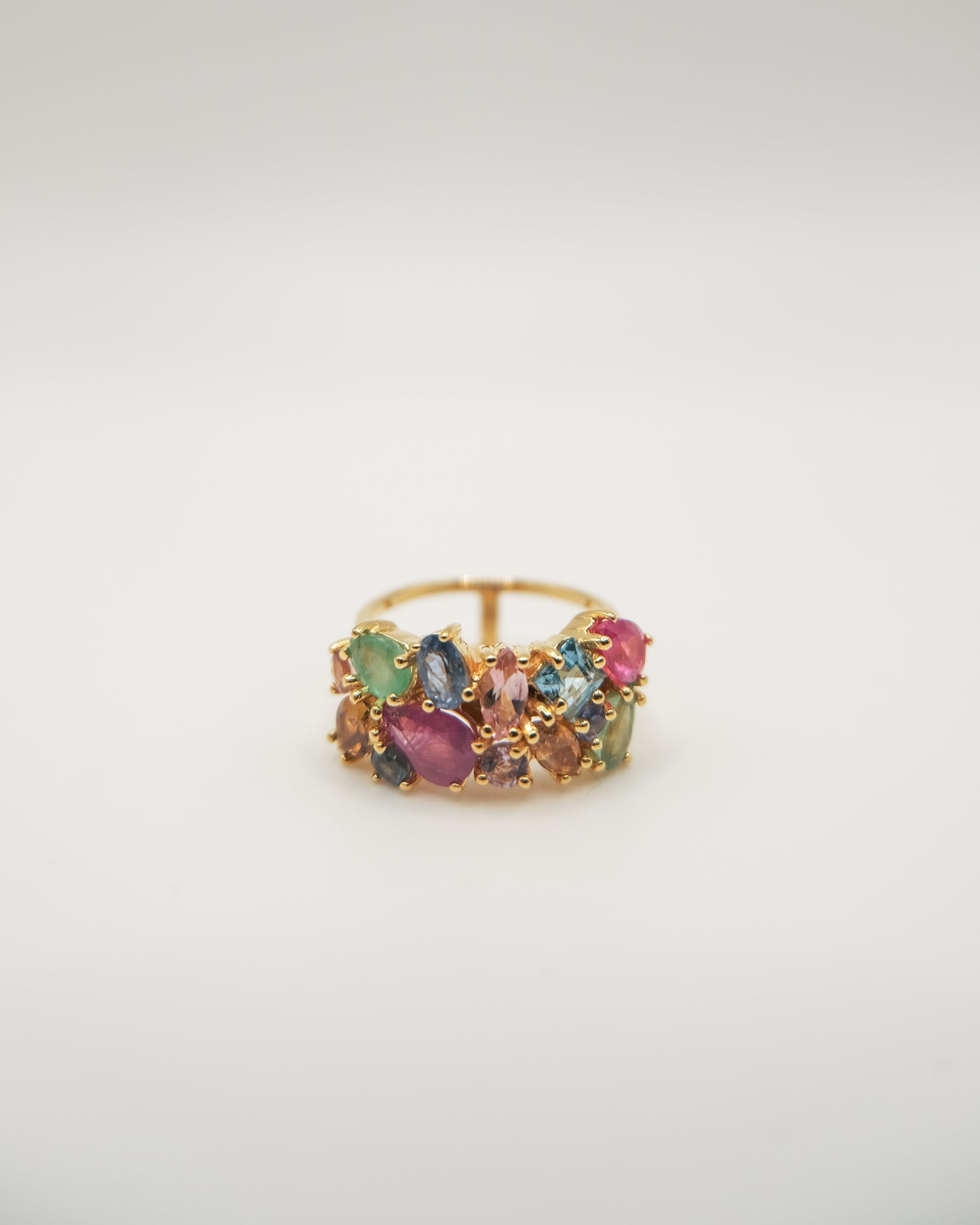 Gem Cocktail Ring in Gold