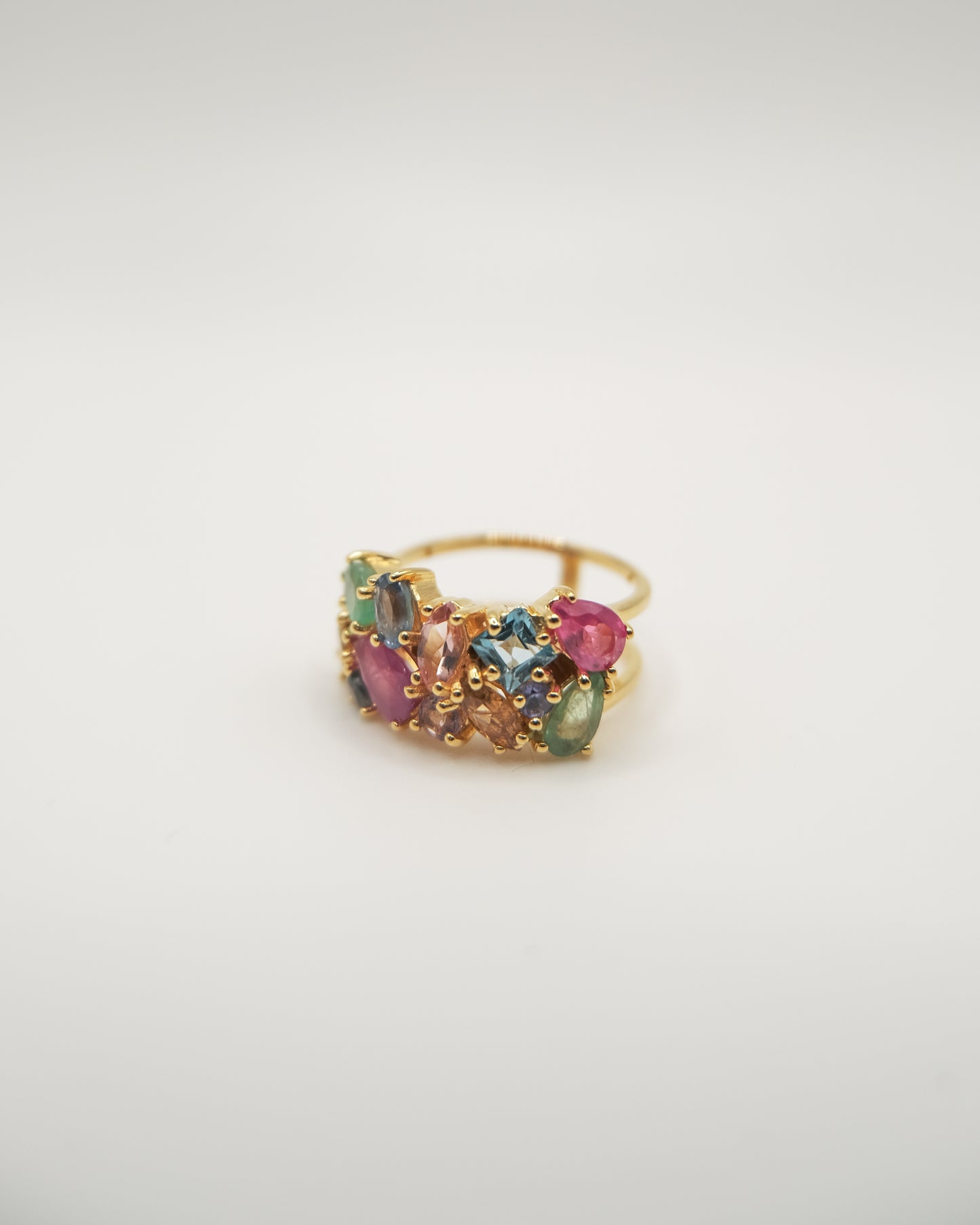 Gem Cocktail Ring in Gold