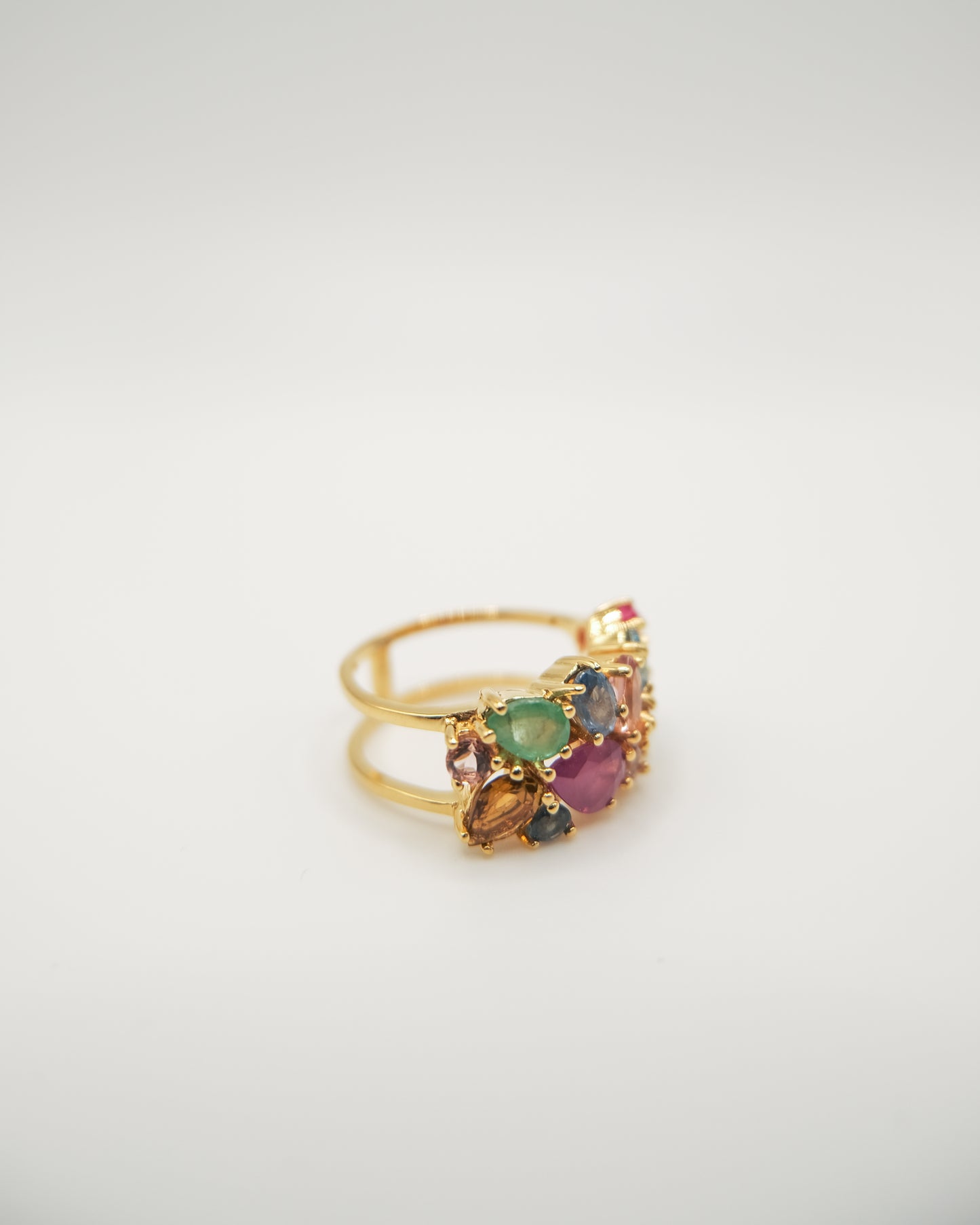 Gem Cocktail Ring in Gold