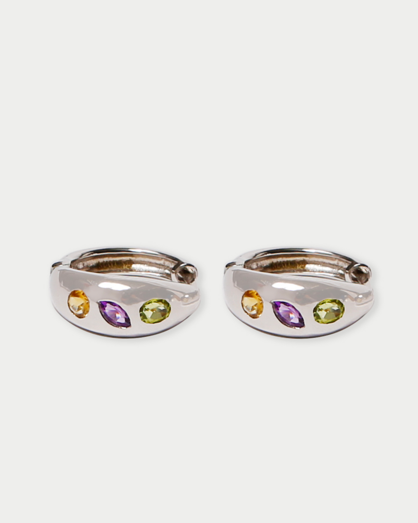 Halo Halo Hoops in Silver