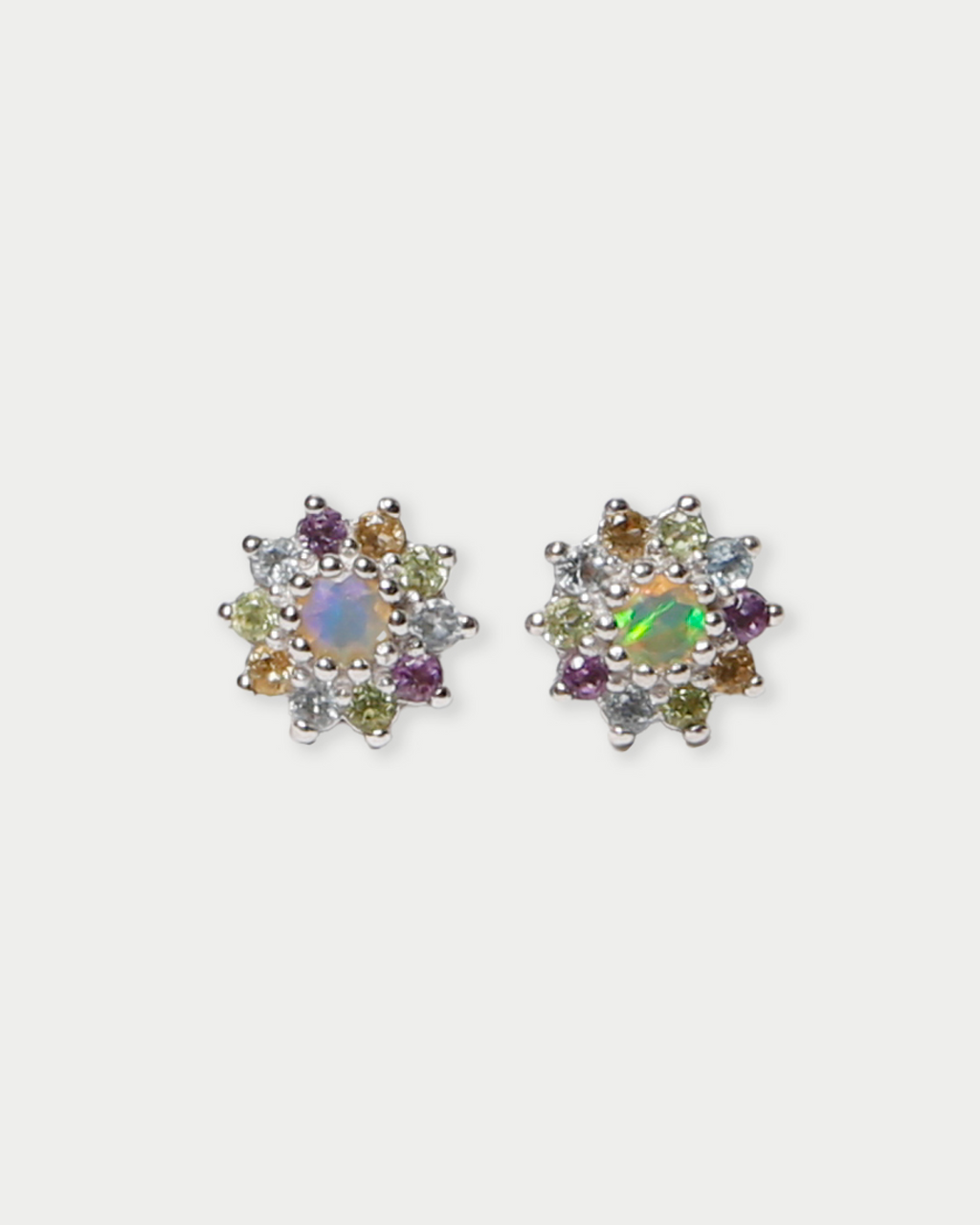 Sun Studs in Silver