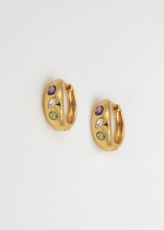 Halo Halo Hoops in Gold