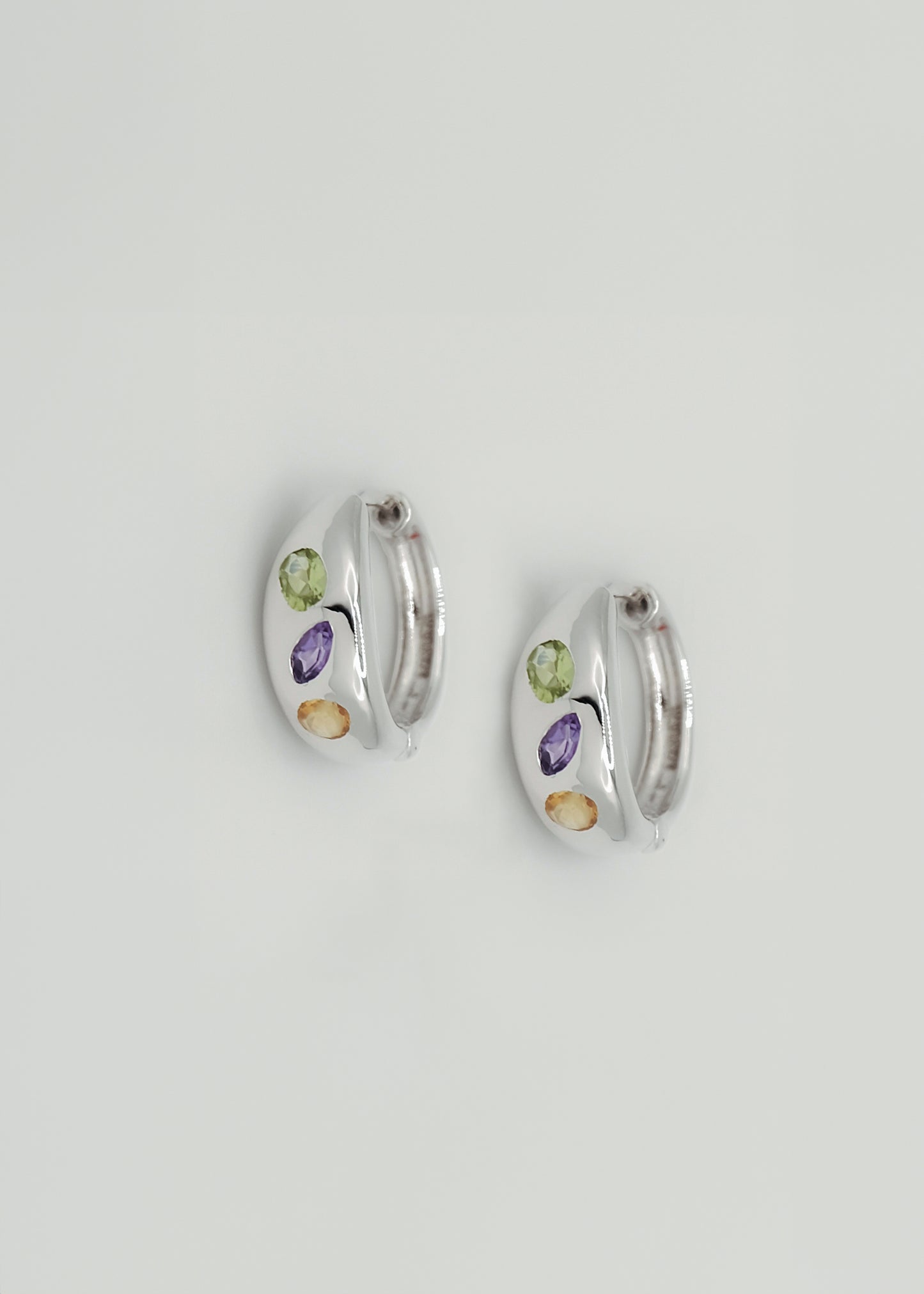 Halo Halo Hoops in Silver